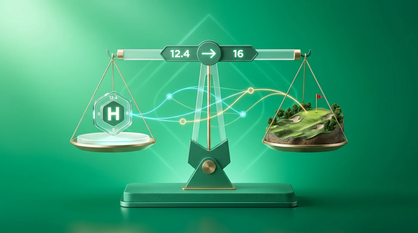 Course handicap vs handicap index conversion illustration