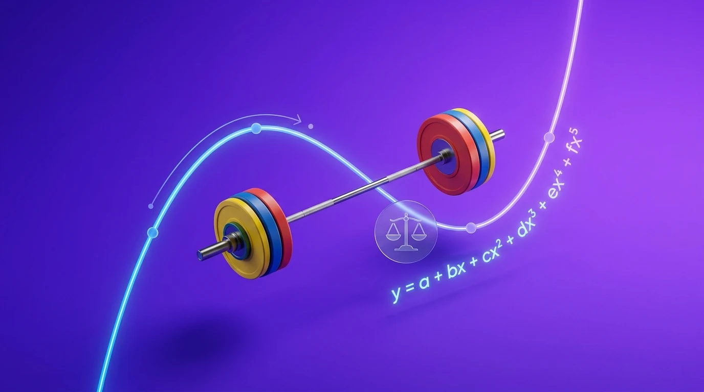Wilks score powerlifting coefficient polynomial calculation illustration
