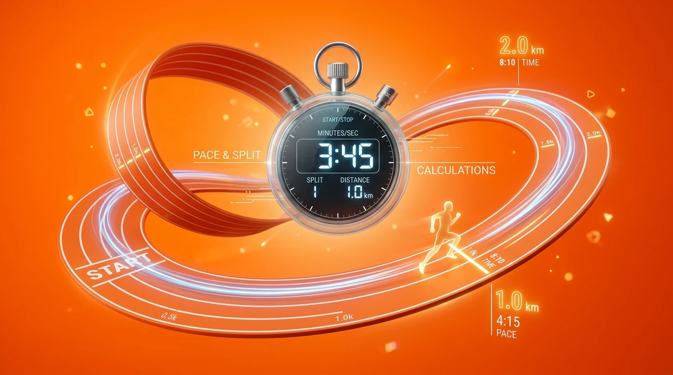 Running pace and split calculation illustration