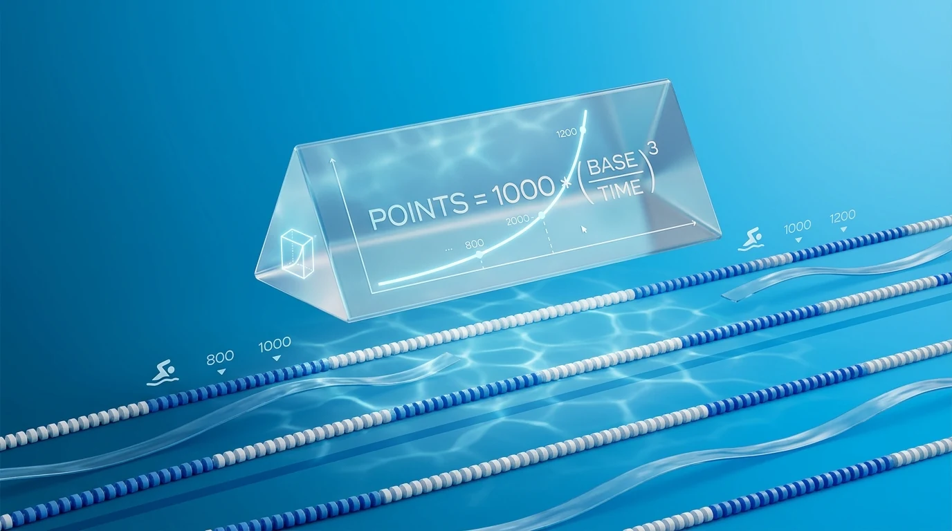 World Aquatics swimming points table formula illustration